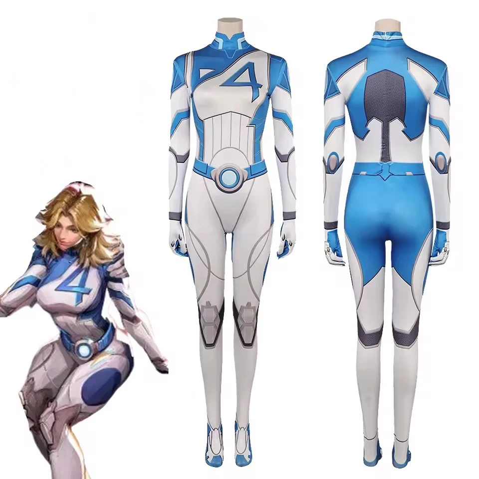 بدلة قفز رائعة للنساء والرجال من رباعي سوزان ستورم زي سيدة غير مرئية بدلة تنكرية رائعة للهالوين كرنفال #1