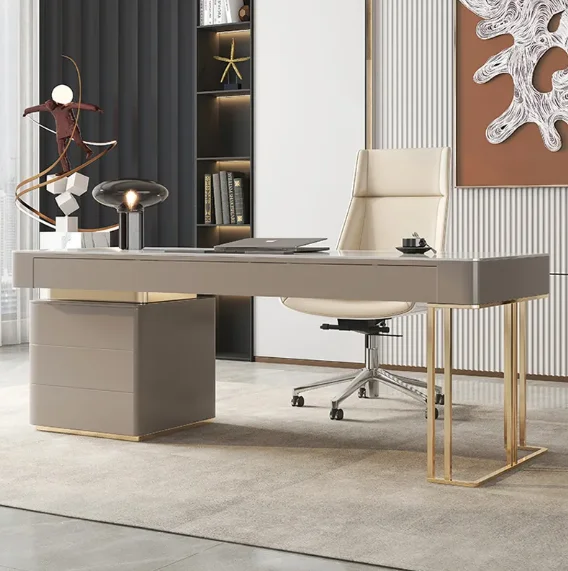 Desk Simple Modern Table And Chair Combination New Chinese Executive Desk White President Desk Manager Office Furniture