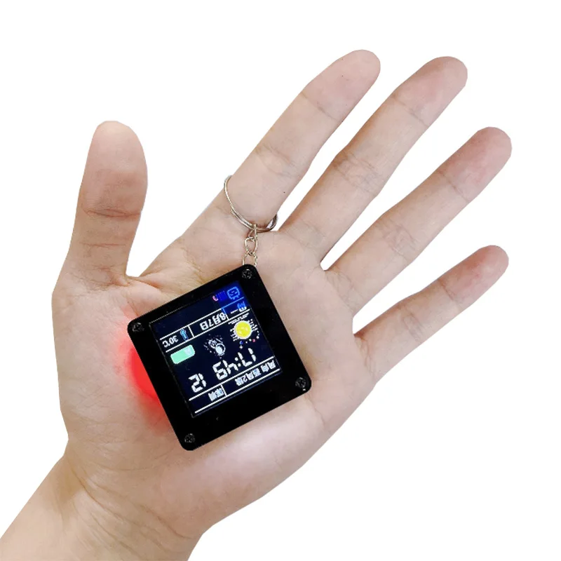 ESP32 C3 1.44 inç LCD ekran masaüstü biblo Mini TV taşınabilir kolye LVGL ST7735