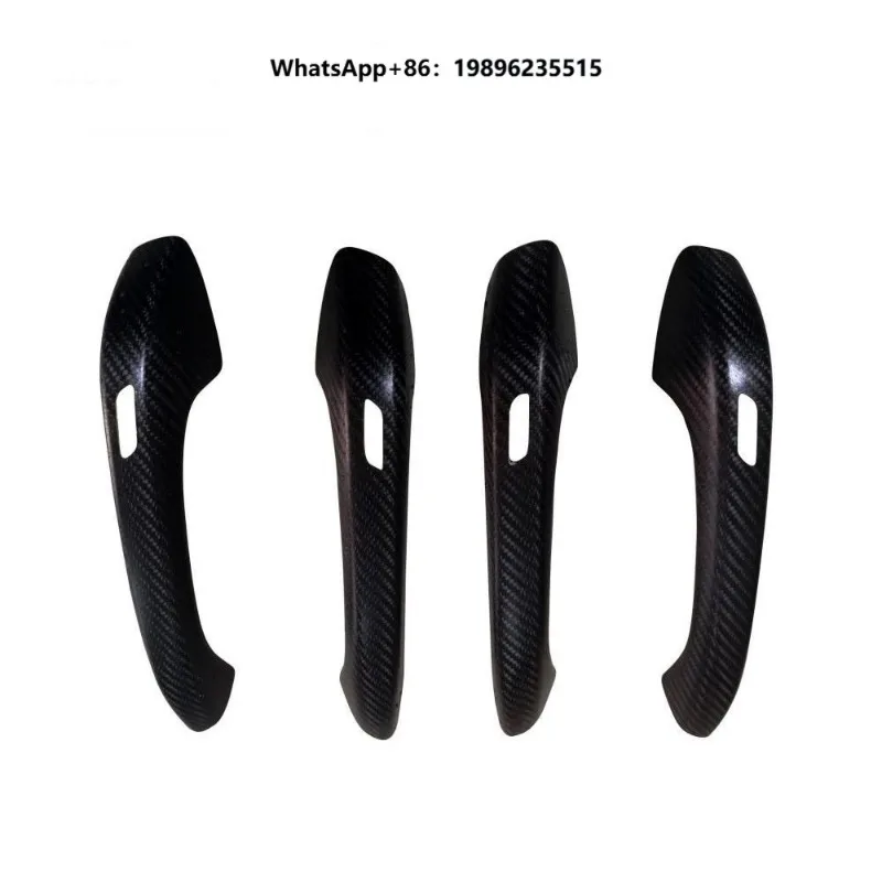 Carbon Fiber Side Door Handle Bar Cover Interior Trim 2018 up