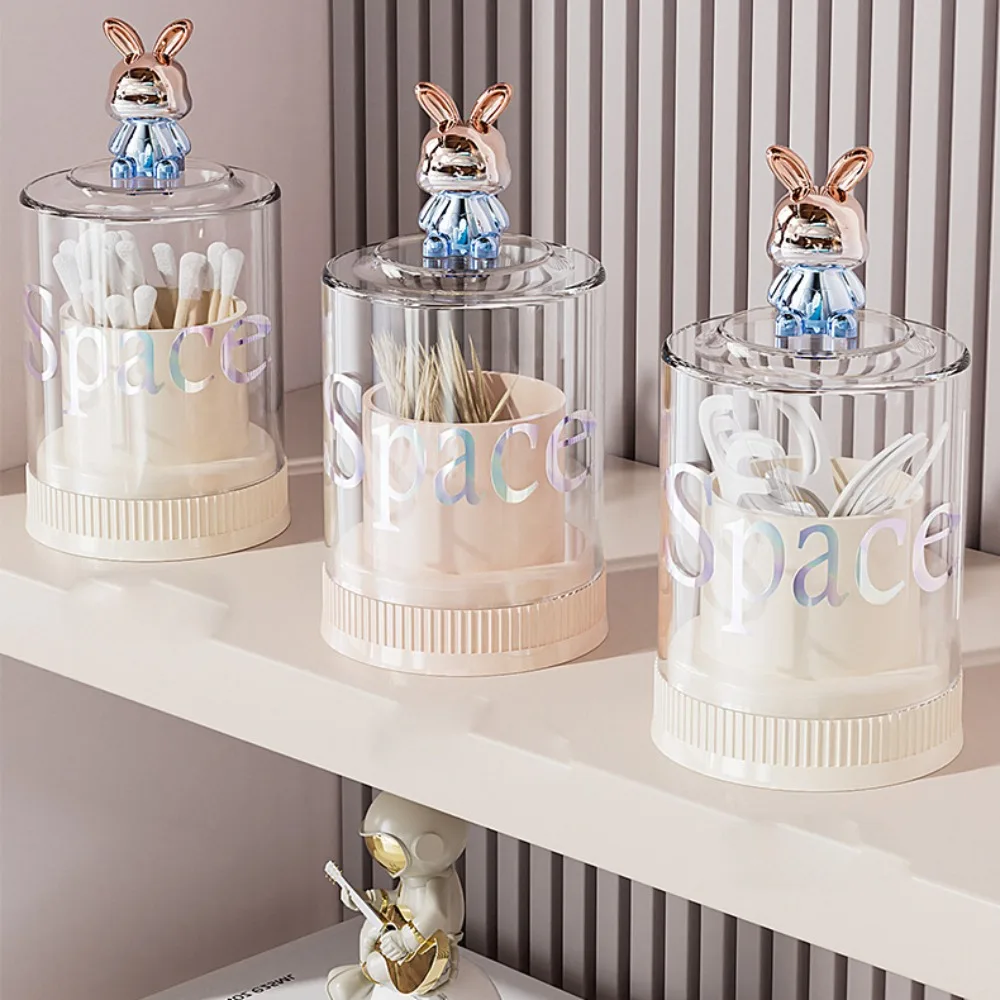 Cartoon Rabbit Decorative Ornaments Cute Long Eared Rabbit Rabbit 3D Ornament Eco-friendly Plastic Electroplating