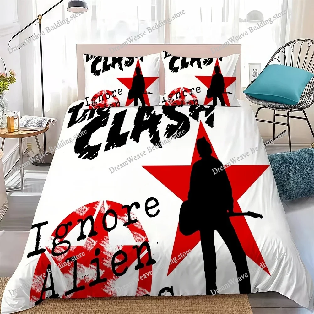 Rock Band The C-Clash Duvet Cover Set Home Style Bedding Soft Laundry Cotton Bed Student Dormitory Gift