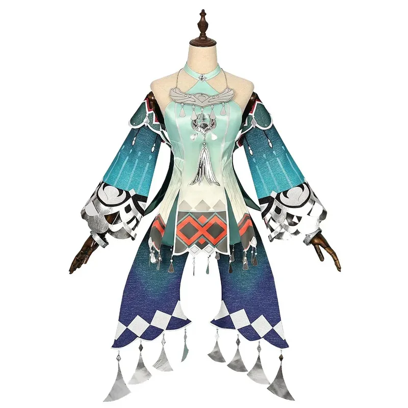 2025 genshin impacto lan yan anime cosplay traje peruca pele headwear brincos vestido liyue primavera tecido festa de halloween meninas setc