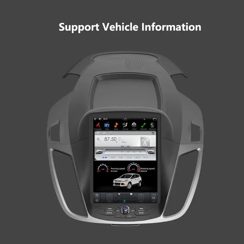 أندرويد 11 تسلا نمط عمودي سيارة لتحديد المواقع والملاحة لفورد كوغا/الهروب 2013-2015 (الجيل الثاني) راديو ستيريو الوسائط المتعددة