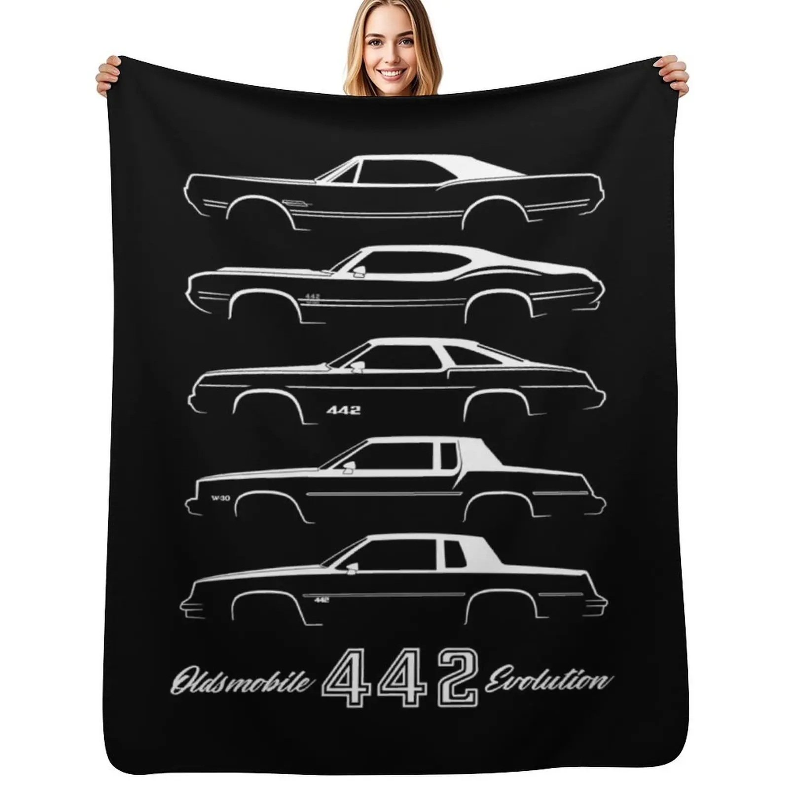 

Oldsmobile 442 Evolution Throw Blanket Summer Cool Breathable Blanket for Sleeping