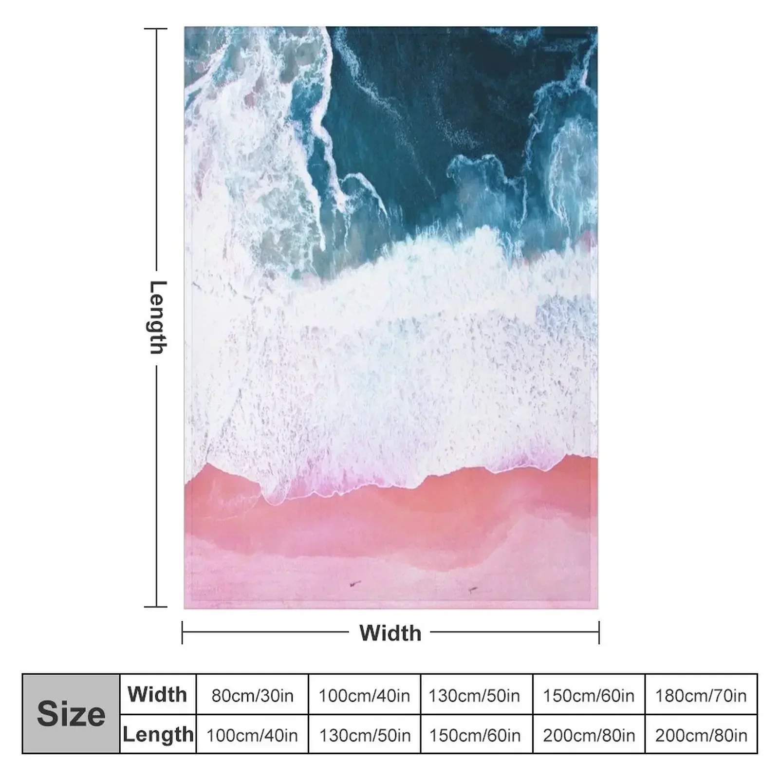 New Aerial Beach, Ocean Waves Throw Blanket Decorative Sofa Summer Beddings valentine gift ideas Shaggy Sofa Bed linens Blankets