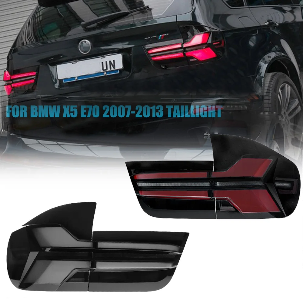 

Автомобильный фонарь, светодиодные задние фонари в сборе для BMW X5 E70, 2007-2013, модифицированный задний стоп-сигнал, последовательный указатель поворота
