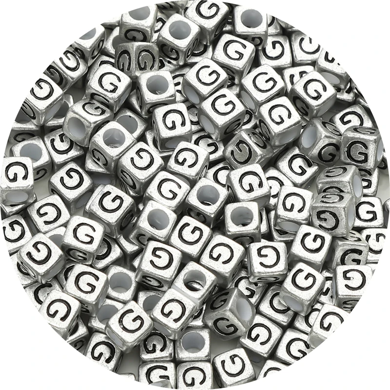 50Pcs Acrylic Letter Decoration Beads for DIY Bracelet Necklace