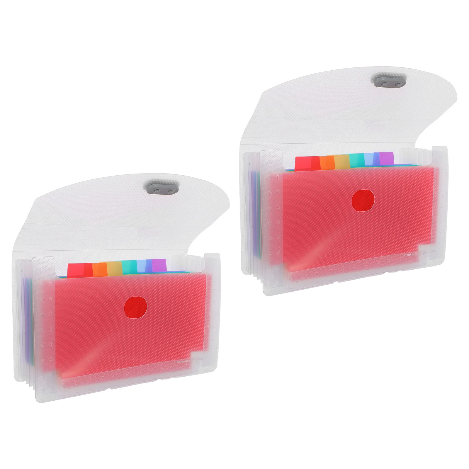 2Pcs Waterproof Document Bags Clear Plastic Accordion Organizer 7 Pockets Portable File Folder for Receipts Invoices Currency