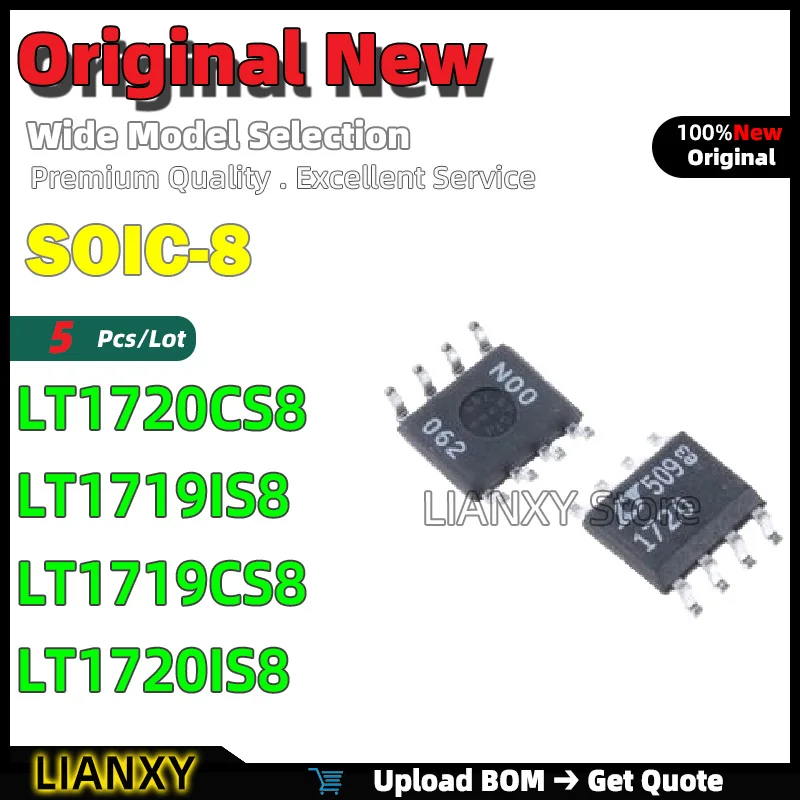 

5 шт. SOIC-8 LT1720CS8 LT1719IS8 LT1719CS8 LT1720IS8 компаратор новый оригинальный
