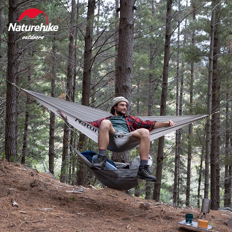 Naturehike Mini Single Hammock 265g Portable Breathable Tear Resistant Bearing 150kg Hiking Camping Nylon Hammock Break Swing