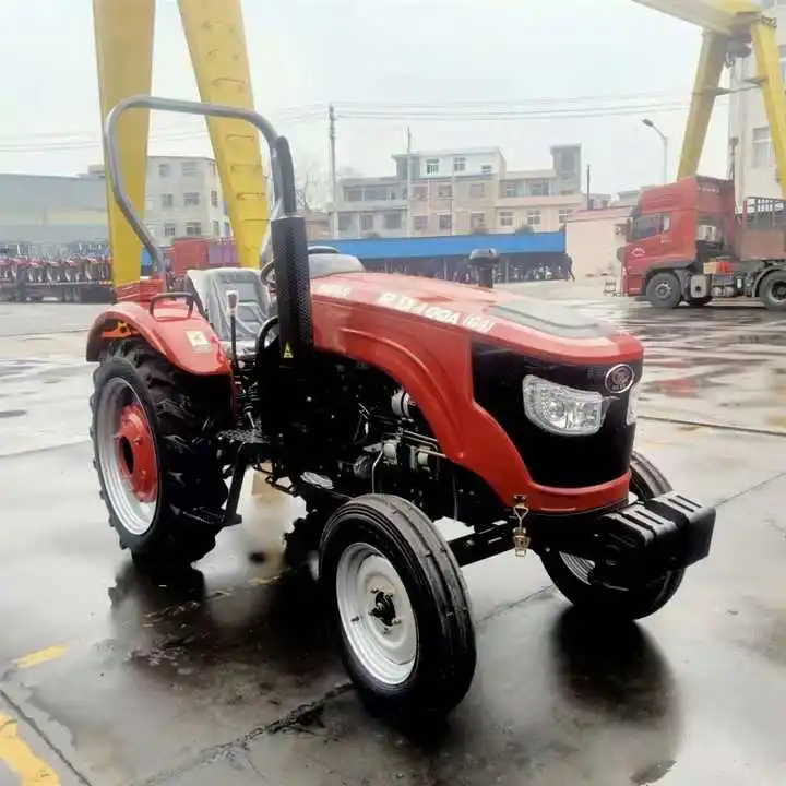 รถแทรกเตอร์ฟาร์ม 50HP 4WD รถแทรกเตอร์การเกษตรพร้อมระบบบังคับเลี้ยวไฮดรอลิก