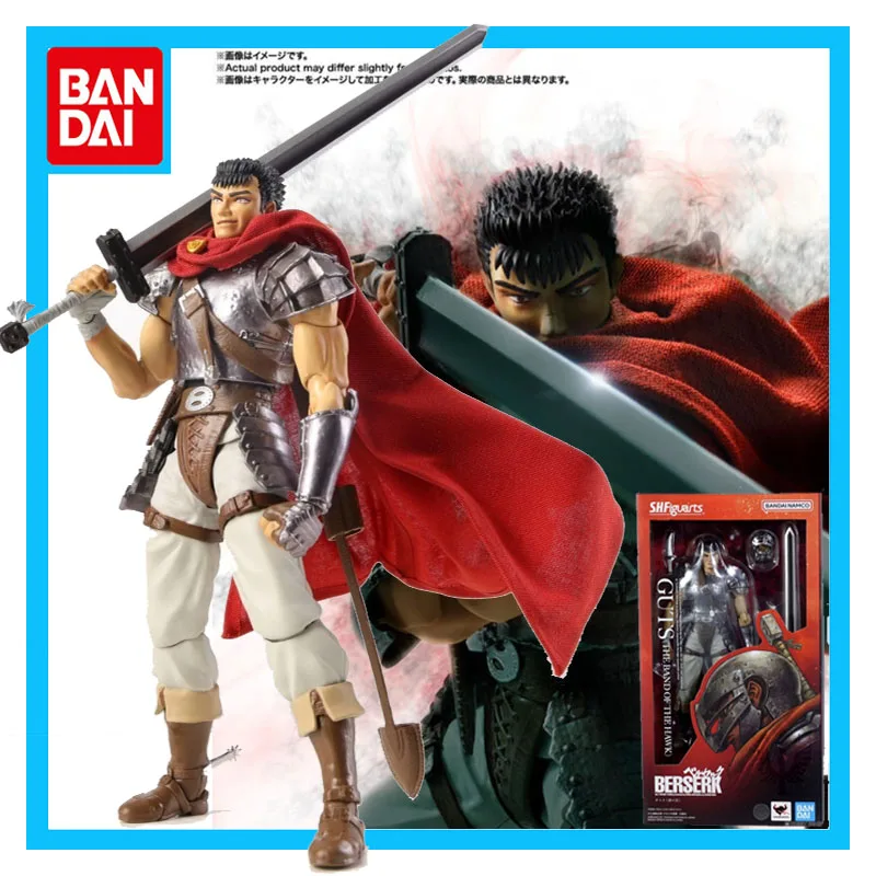 

Bandai Original S.H.Figuarts Berserk Guts The Band of The Hawk Action Figure Collectible Model Ornaments Toys for Boys Gift