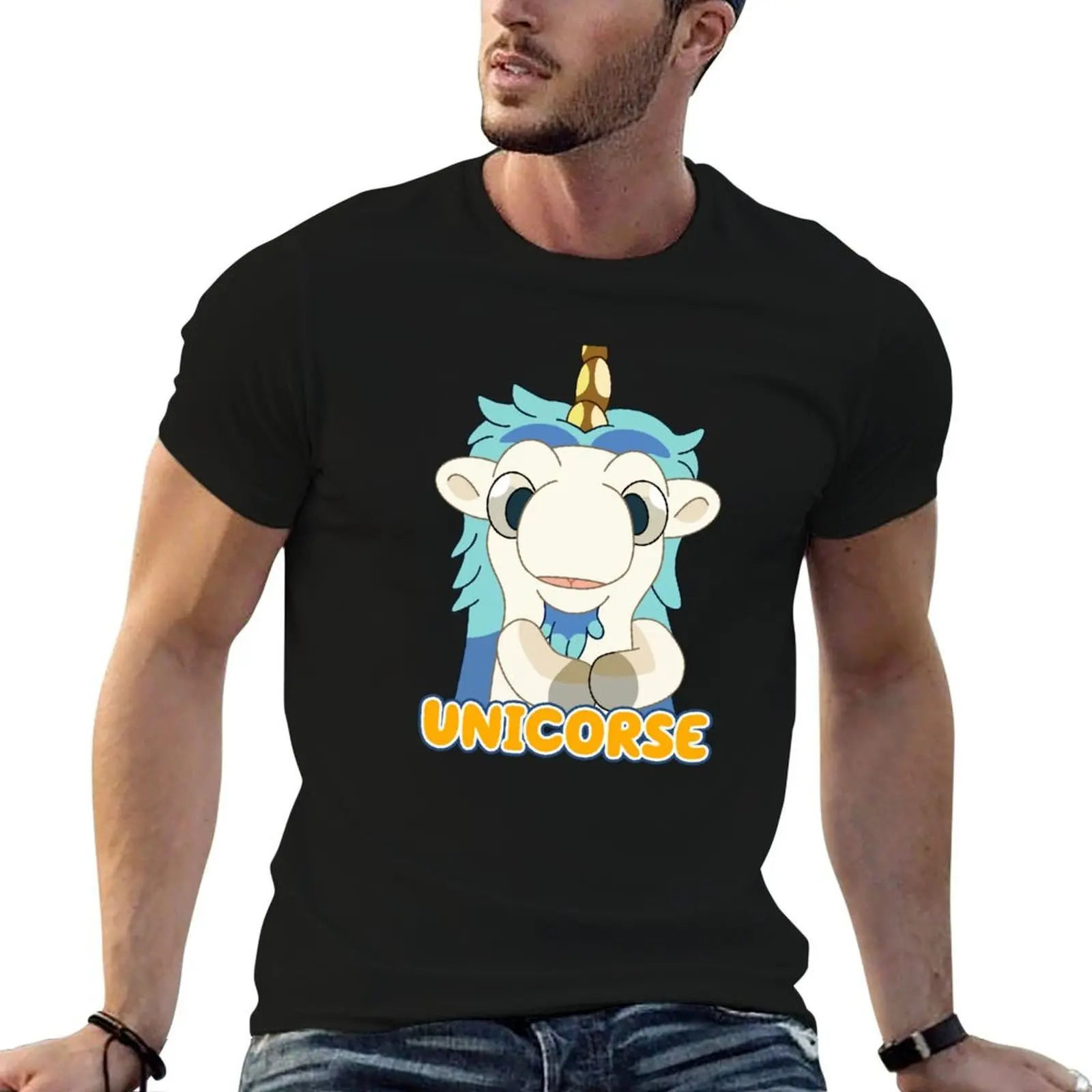 

unicorse T-Shirt black cotton t-shirt plain for man package t shirt man cotton t shirts for man graphic tees T-shirt