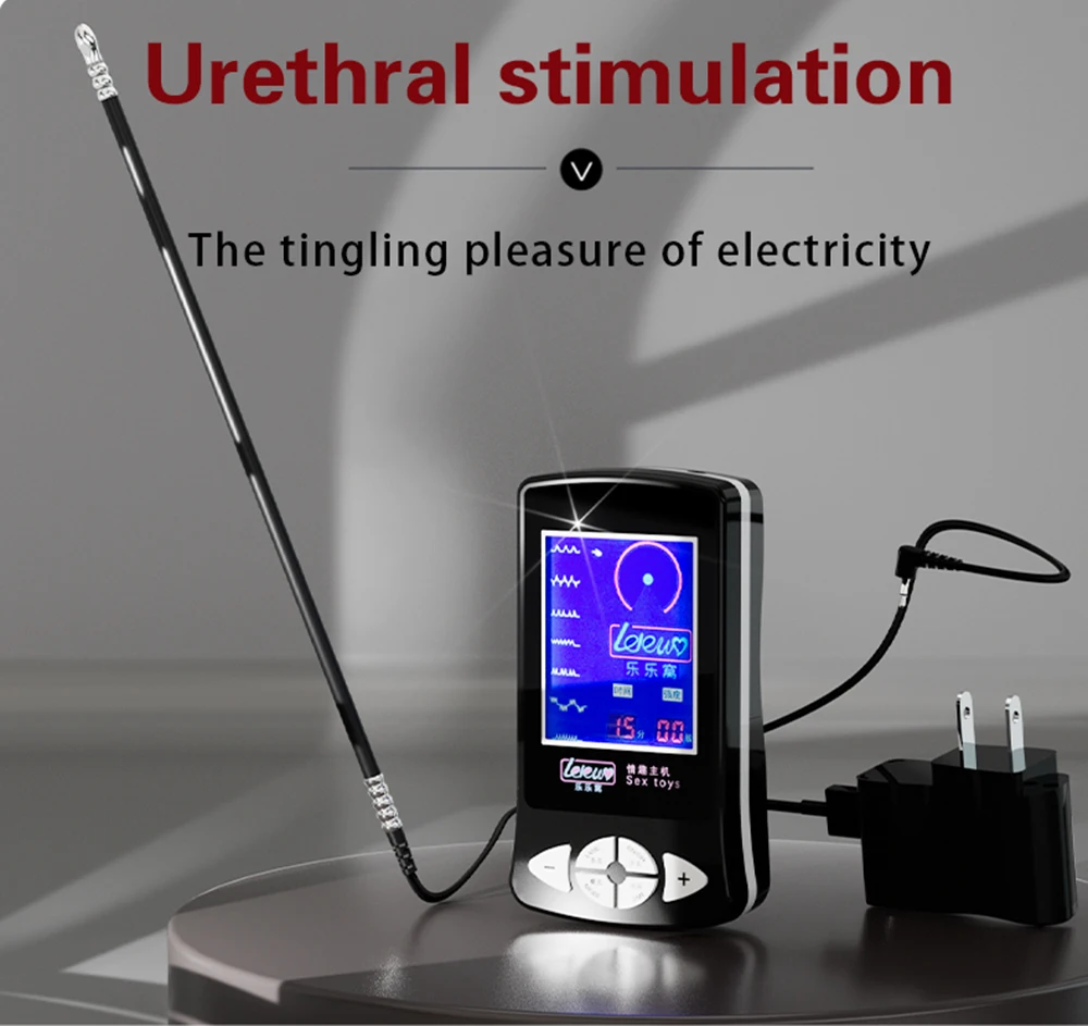 Electric Stimulation Urethral Sounding Insert Metal Male Plug Dilator Shock Masturbation Prostate Massage Horse Eye Rod Sex Toys view 6