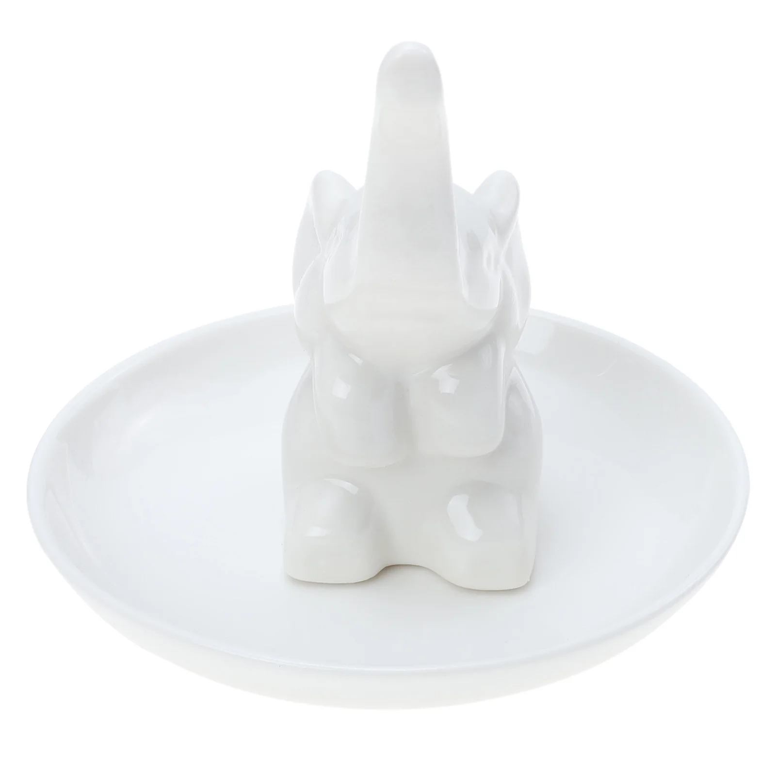 

Elephant Ring Trays Ceramic Jewelry Dish Organizer Storage Tray for Rings Necklaces Anklets Braces Earrings Home Decor Gift Idea