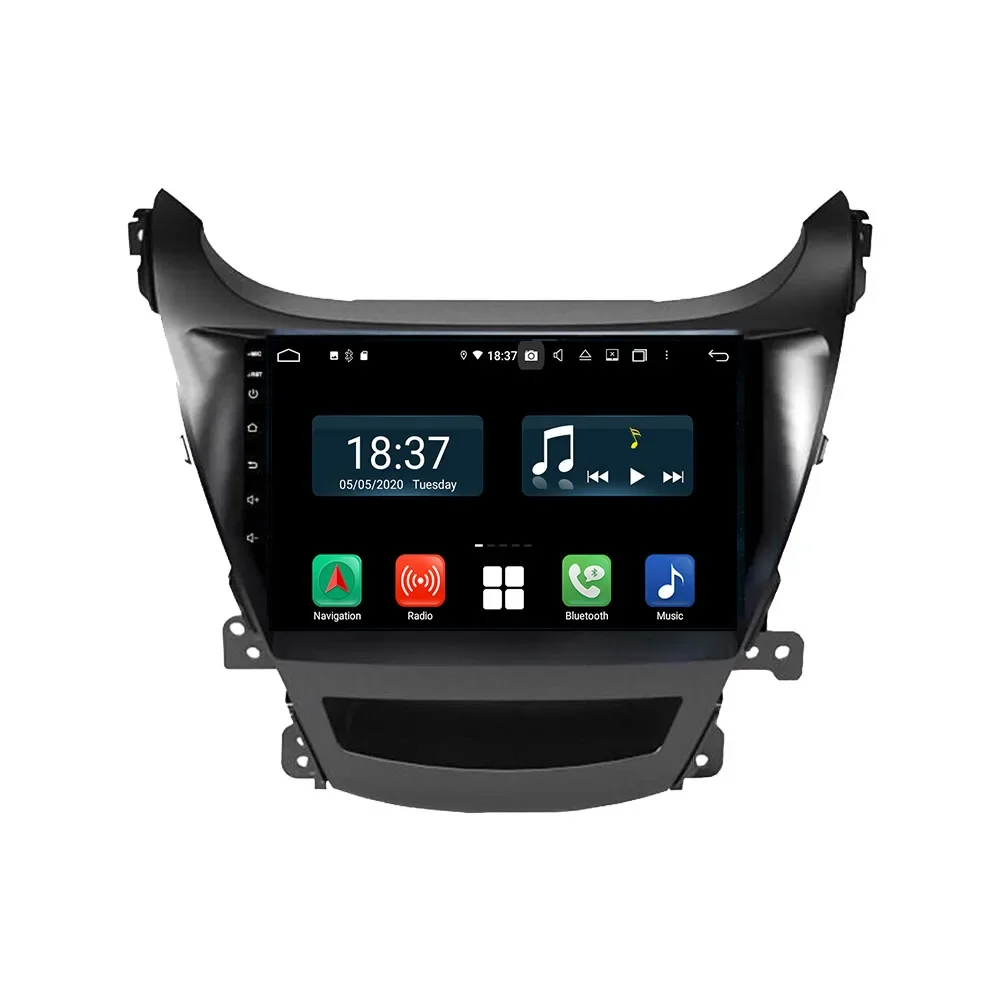 Android Car Multimedia Stereo Player for Hyundai Elantra MD 2011-2013 Tape Radio Recorder GPS Navi Head Unit No 2 Din