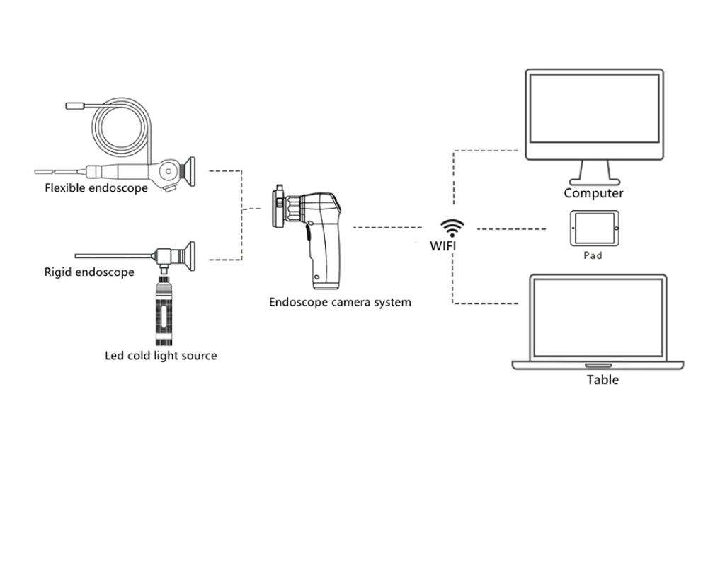 Portable Wireless HD 1080P Wifi Endoscope  for ENT Diagnosis and Surgery Teaching