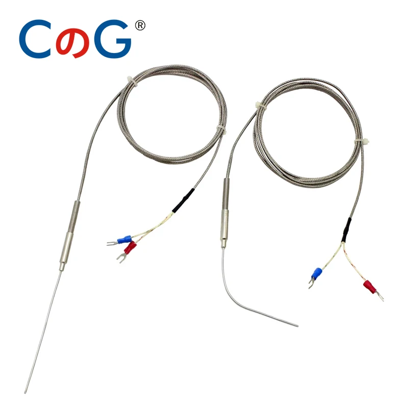 CG K Type Armored Thermocouple WRNK-191 High Precision Diameter1/1.5/2/3/4/5mm Bendable Temperature Sensor Probe with 1.5M Cable