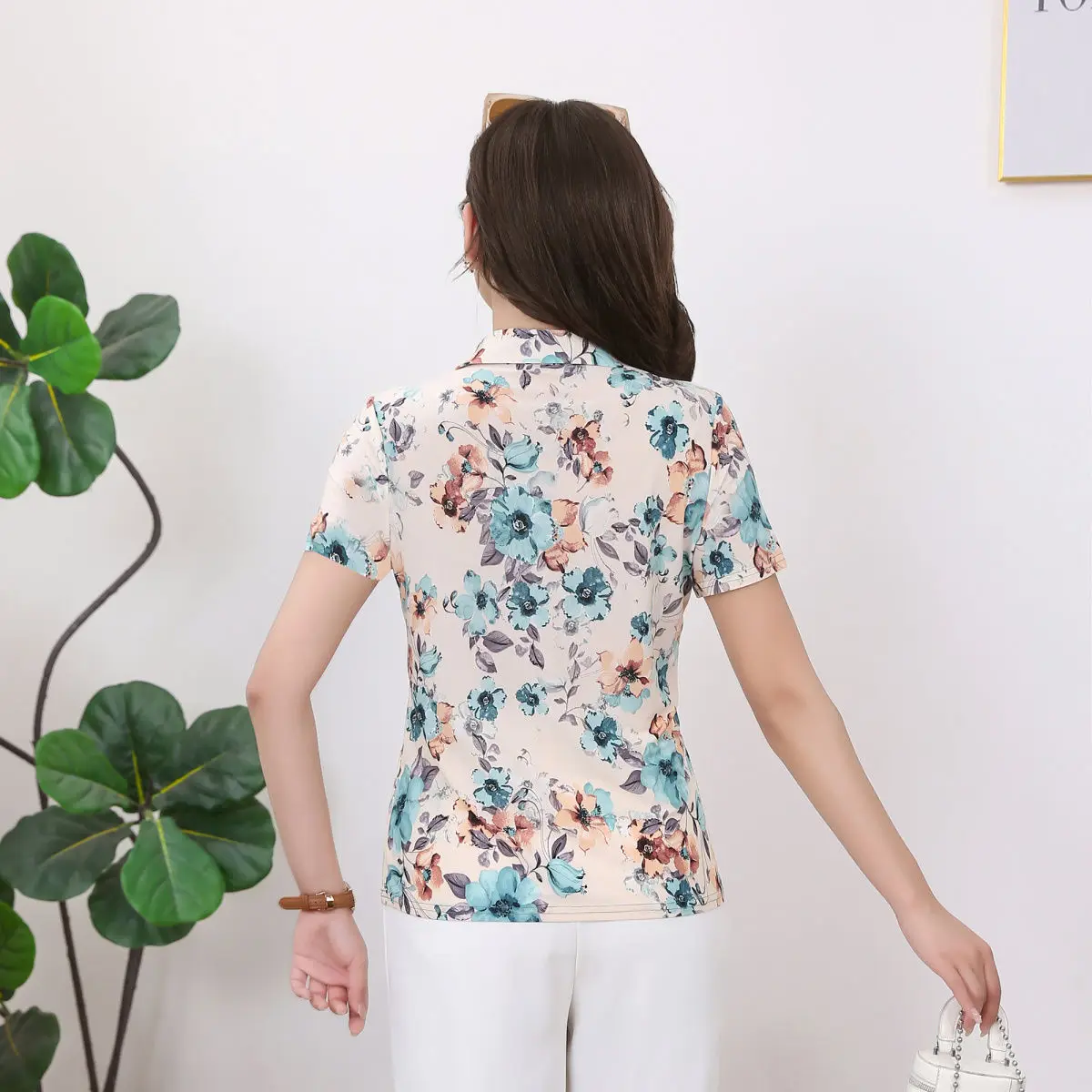 Dames bedrukte shirt top voor dames nieuwe zomer