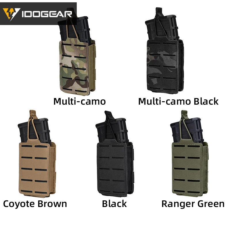 IDOGEAR Tactical LSR 556 Mag Pouch  Singel Mag Carrier MOLLE Pouch Laser Cut Tool Bags 3566