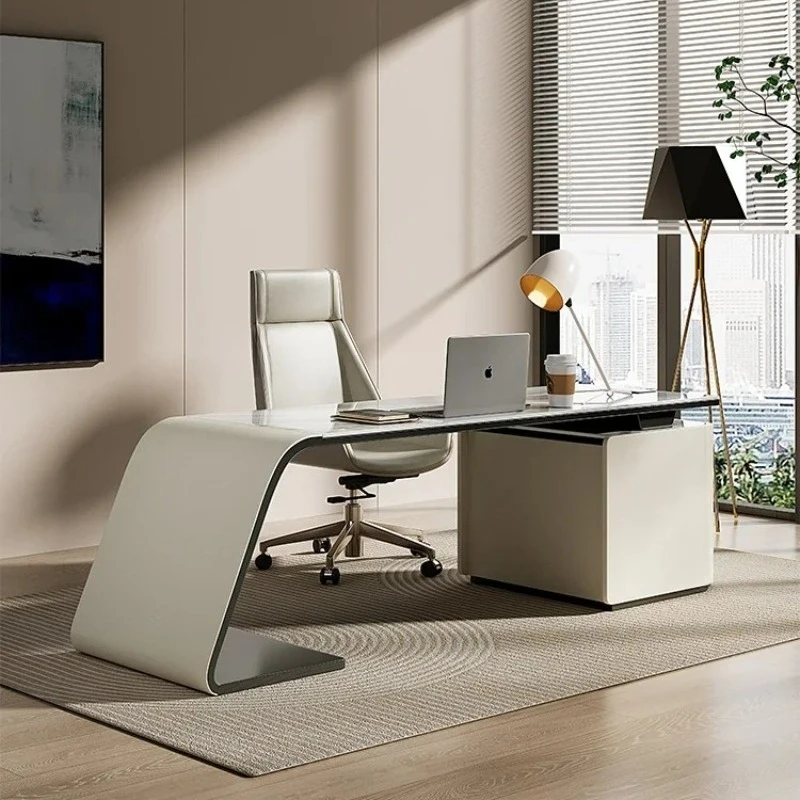 Light Luxury Slate Table Italian Minimalist Office Desk and