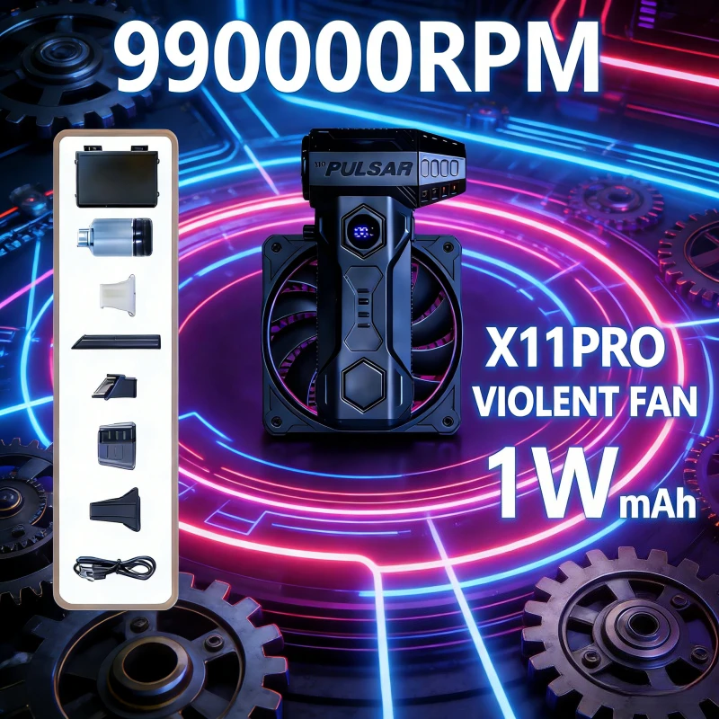 

X11 Pro Mini Turbo Jet Blower – Бесщеточный двигатель 990 тыс. об/мин, аккумулятор 10000 мАч, набор для пылесоса для уборки автомобиля и дома