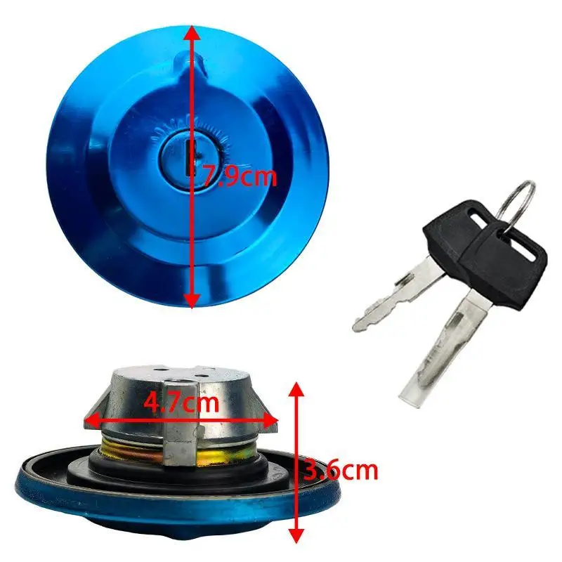【CMO】Motorcycle Fuel Tank Cap Anti Theft Lock Gas Oil Cover With Keys For Motorbike Replacement Modification Parts