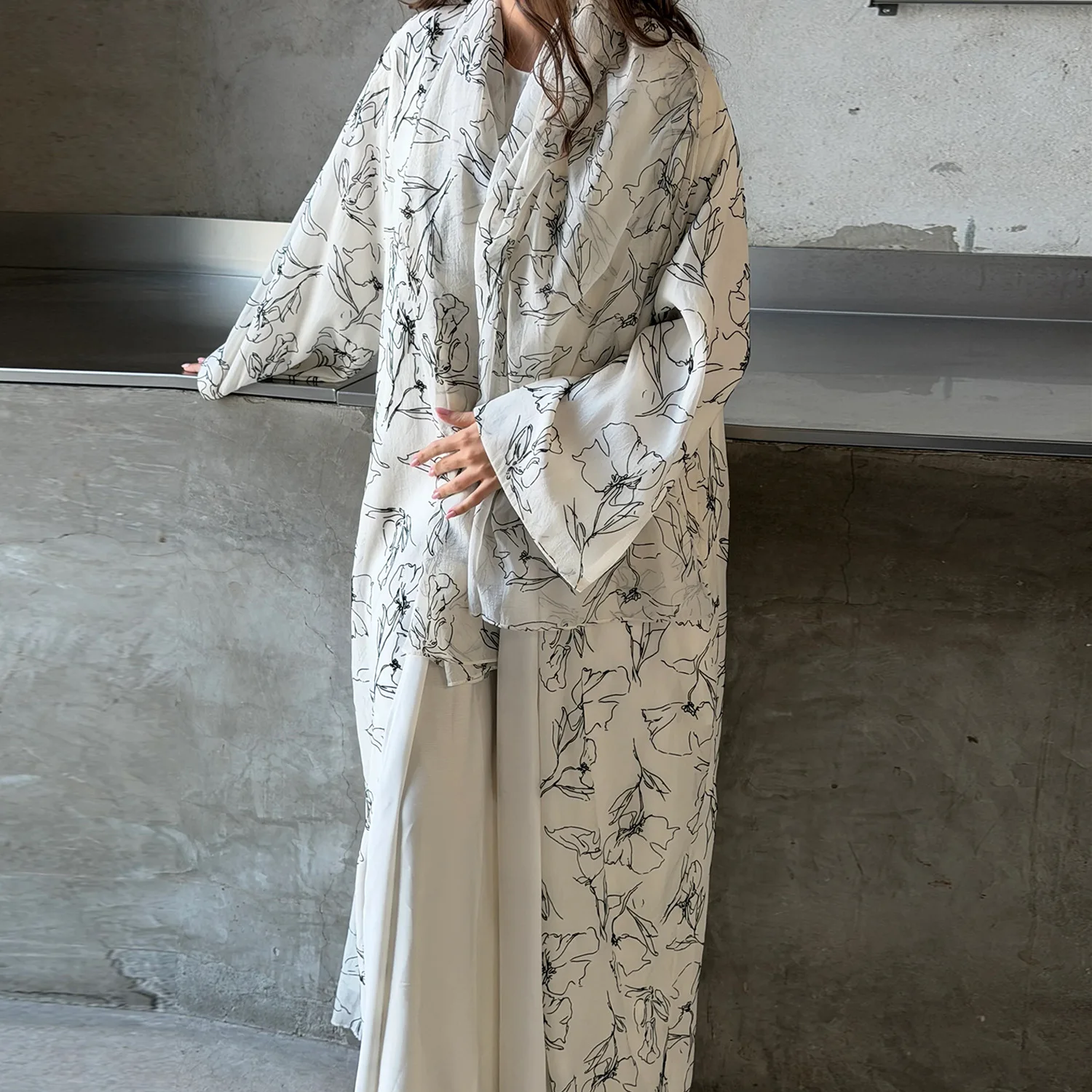 Abaya Hijab Open Dress Women Eid Muslim Khimar Print Lined Dresses Jalabiya Cardigan Robe Ramadan Morocco Dubai Kaftan Vestidos