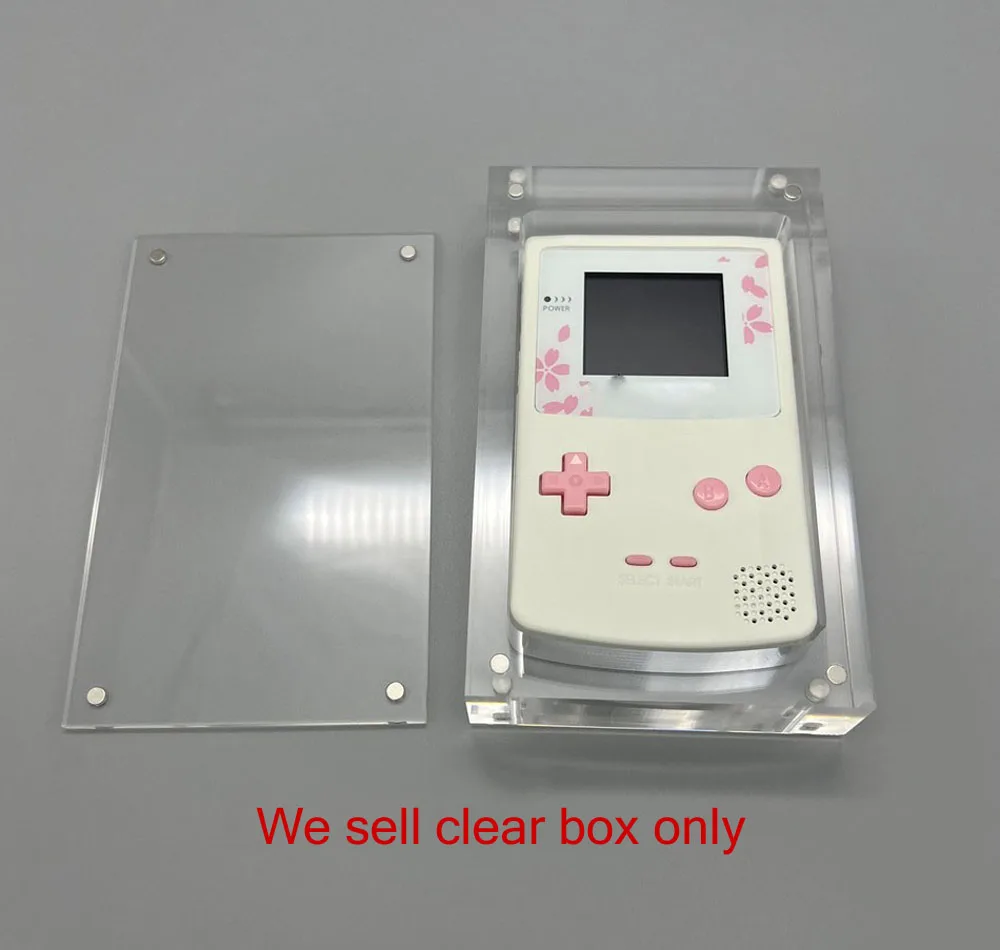 10PCS Highlight Transparent Storage Acrylic For GBC Game Console Cover Shell Cards Slot Box Display Stand game Accessories