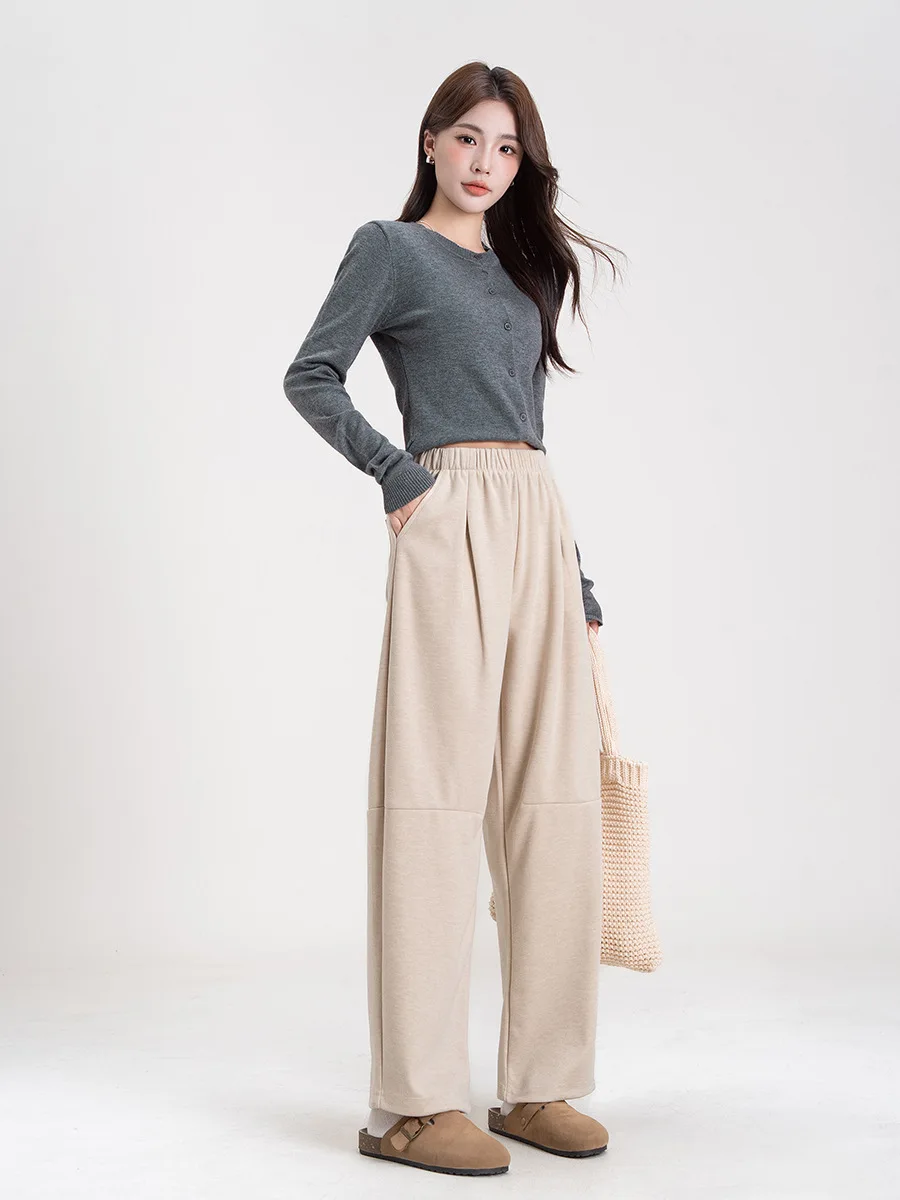 Broek met wijde pijpen Comfortabel Dames Herfst Wijde pijpen Ademend Frans Delicaat Modern Professioneel Dagkleding Softshell Elastisch Woon-werkverkeer