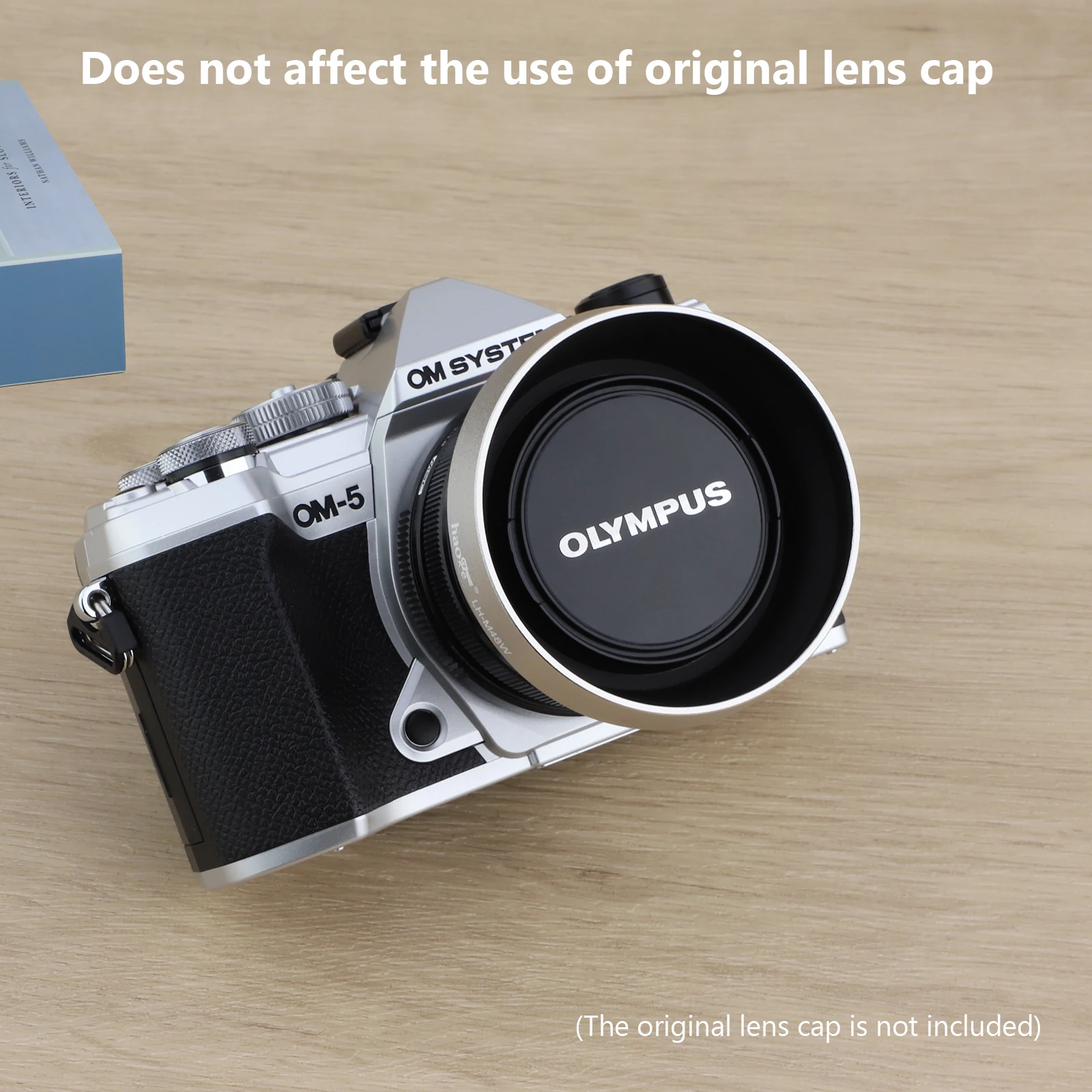 Haoge LH-M48W metalowa osłona przeciwsłoneczna odcień dla Olympus M.ZUIKO cyfrowy 17mm F1.8 obiektyw wymienić LH-48B srebrny