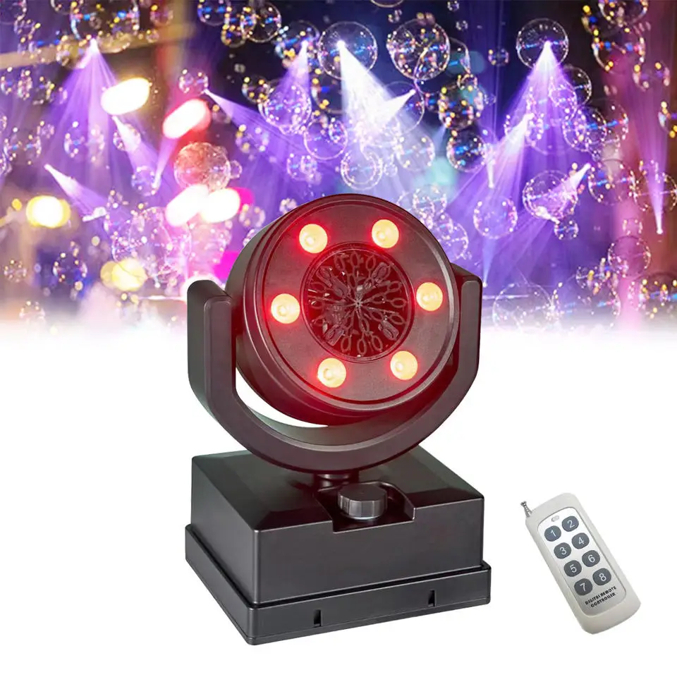 

2025 New Moving Head LED Bubble Maker Machine Professional Fully Automatic Led Rgbw Outdoor Bubble Machine For Bar Disco Party