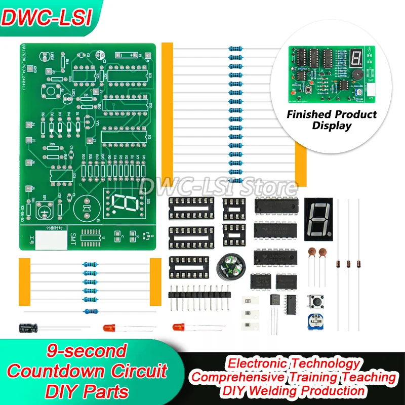 9-second Countdown Practical Training Experiment DIY Electronic Technology To Make Welding Exercises