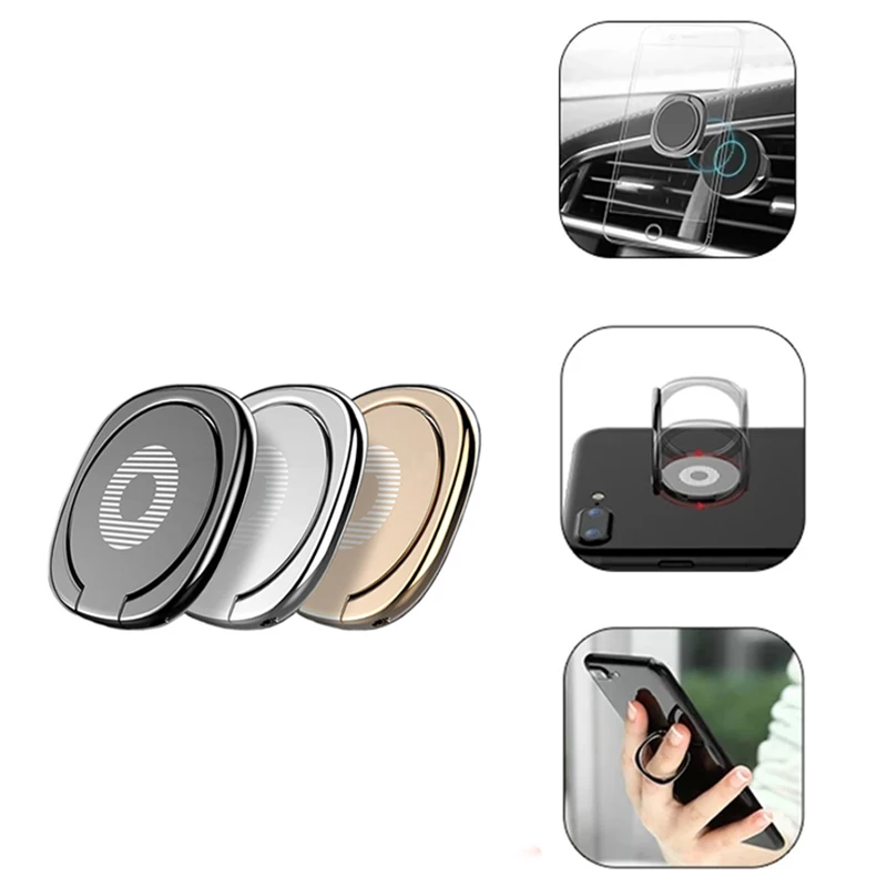 

Magnetic Finger Ring Phone Holder Multi-Functional Universal Ultra-thin Metal Ring Mobile Phone Holder For iPhone Xiaomi Sumsung