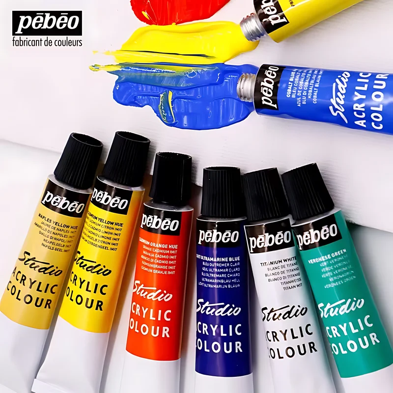 Imagem -02 - Pebeo-conjunto Profissional de Tinta Acrílica Pintura de Parede Faça Você Mesmo Pintado à Mão Art Supplies 12 ml 12 ml 12 ml