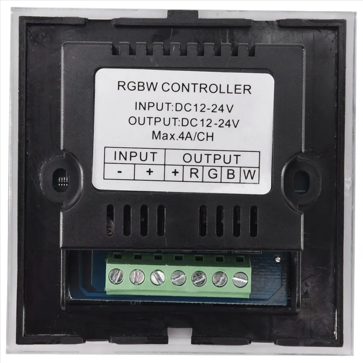 B17C DC12V-24V RGB / RGBW Wall Mounted Touch Panel Controller Glass Panel Dimmer Switch Controller for LED Strips Lamp Black