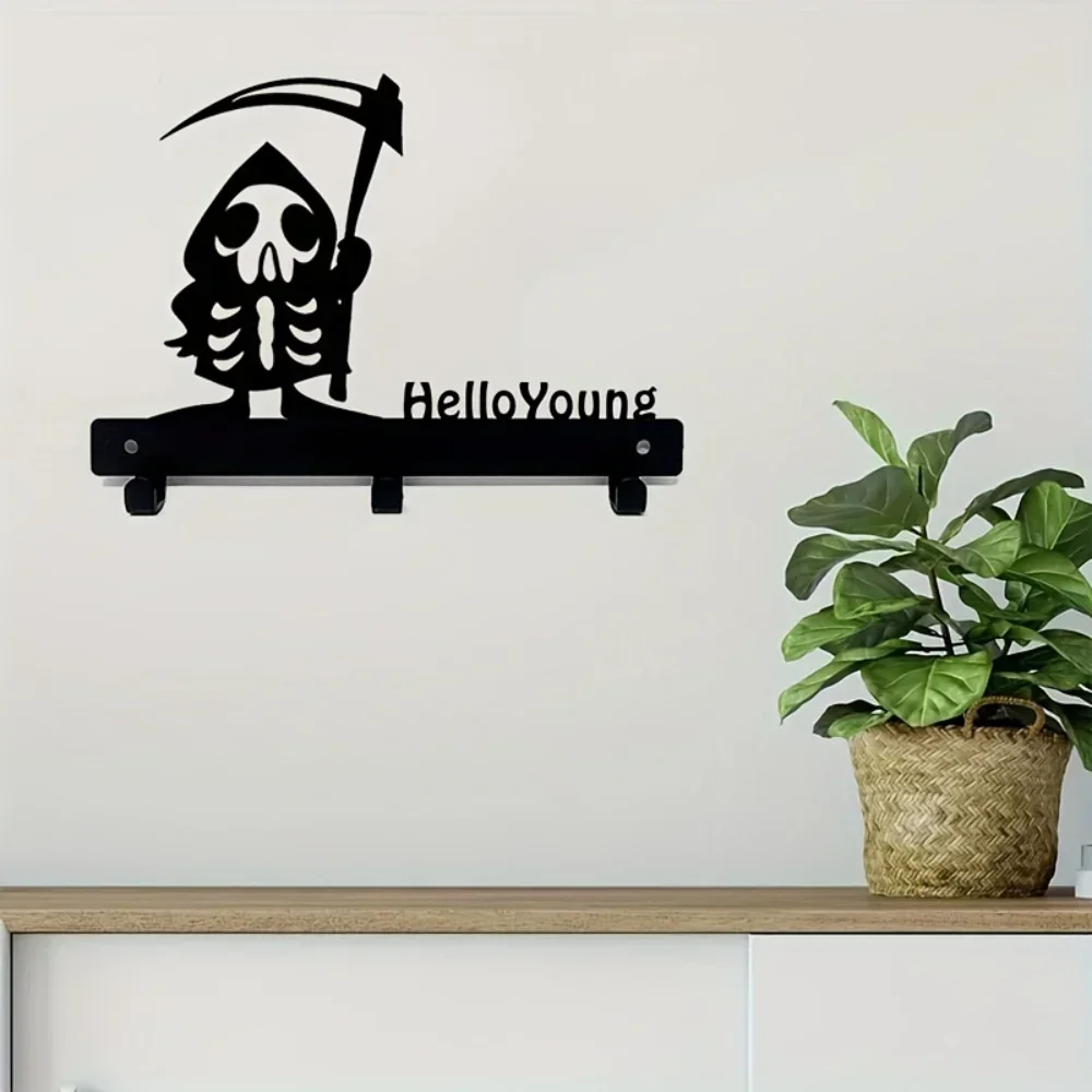 

1 Piece Halloween Decoration Hook: Grim Reaper's Scythe for Clothes Hook and Key Hook. A Storage Rack for Halloween