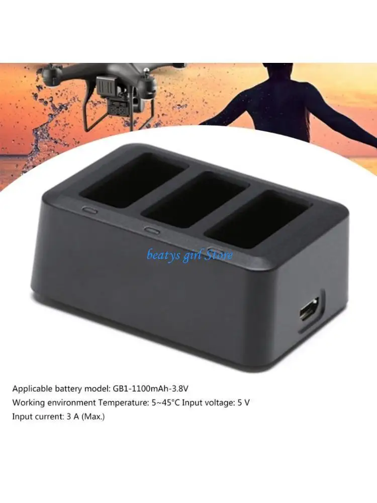 

C7AB 3 Port Intelligent Charging Dock Charging Hub for Tello Repair