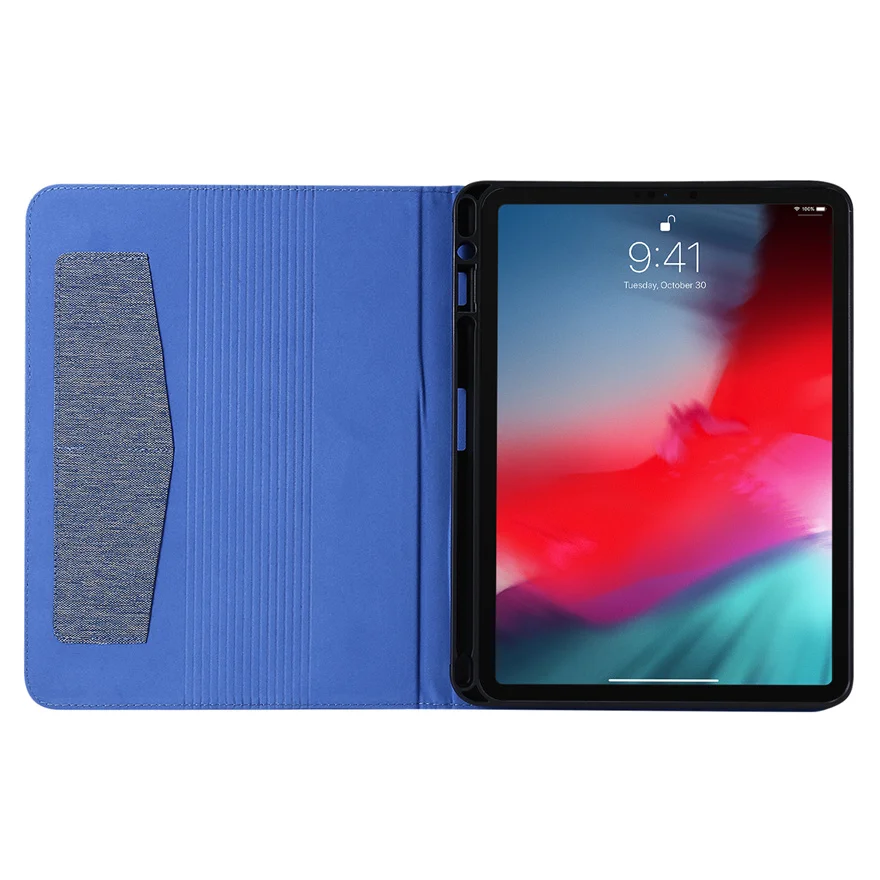 Capa de tecido para ipad pro 11 m4, com sono/despertar automático, à prova de choque, capa protetora para tablet para ipad pro 11 2024