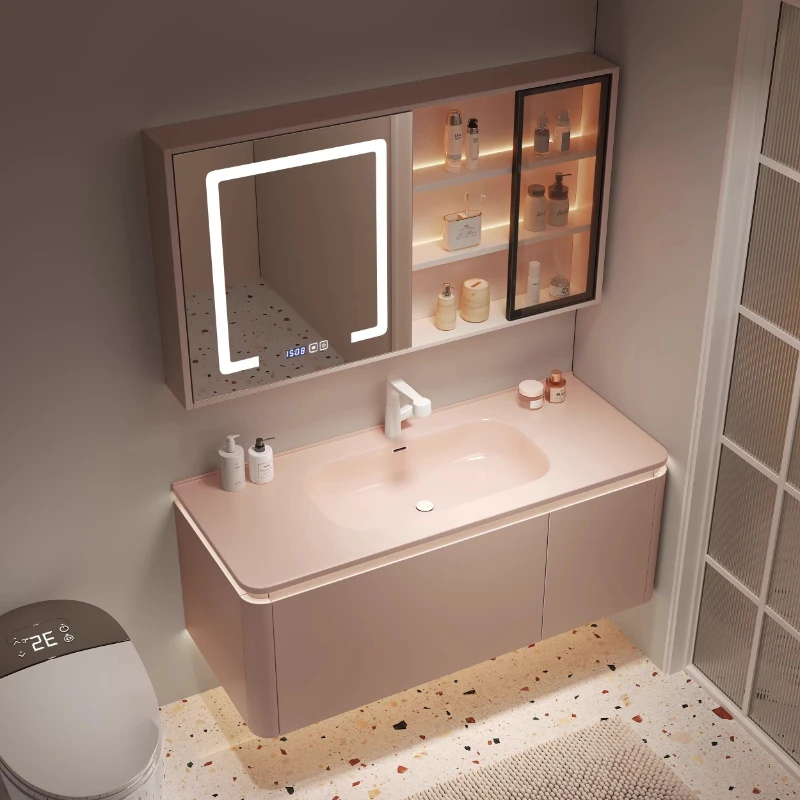 

Modern Dressers Bathroom Cabinet Perfume Vanity China Makeup Sink Bathroom Cabinet Mirror Space Saver Gabinete Trendy Furniture