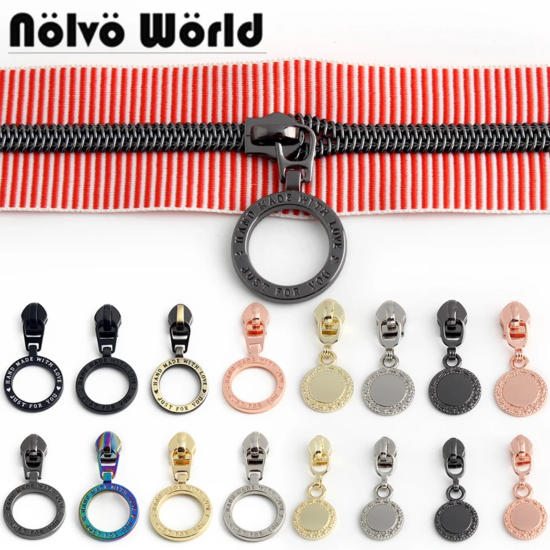 

5/10/20Pcs 5# Zipper Puller for Nylon Zippers O Ring Zips Pull Head Wallet Bags Clothes Zip Replacement DIY Sewing Accessories