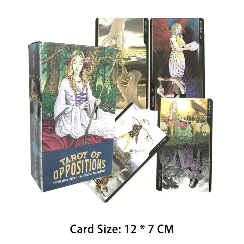 Hot selling 12*7 CM Tarot tegenstellingen van Tarot Leisure entertainment games Kaart, familiebijeenkomsten Tarot Card Brochure Gids