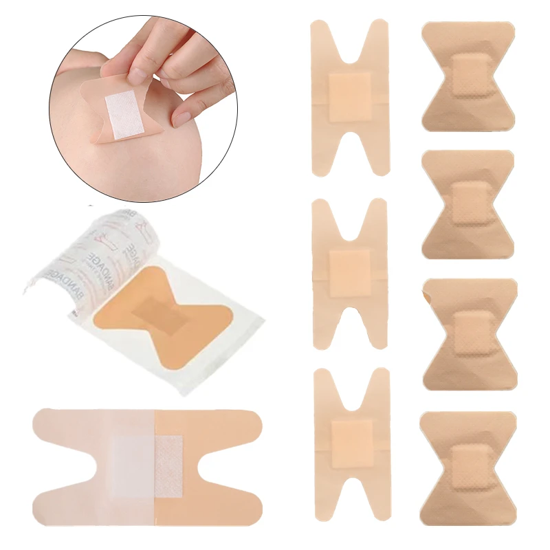 100pcs/set H Butterfly Shape Band Aid PE Waterproof Plaster Skin Wound Dressing Patch for First Aid Straips Adhesive Bandages