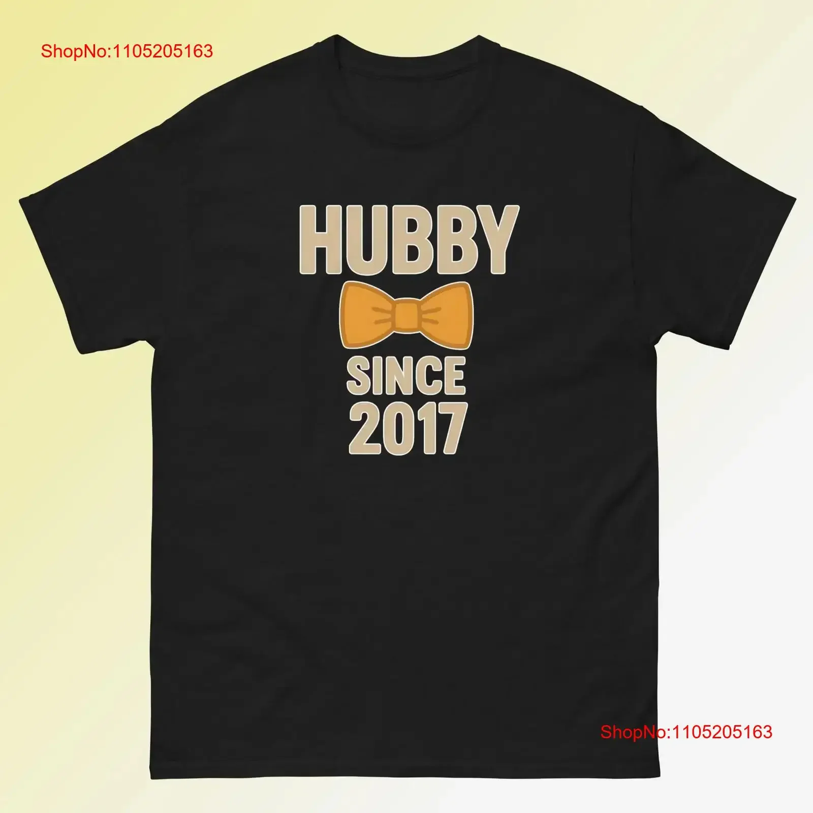 Hubby Since 2017  T Shirt vintage Washed homme Casual Stylish Top For Everyday Wear Soft Unisex Comfortable streetwear