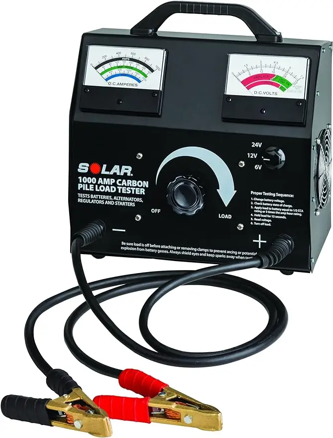 

Clore Automotive Solar 1876 1000 Amp Carbon Pile Battery Load Tester, One Size, Factory