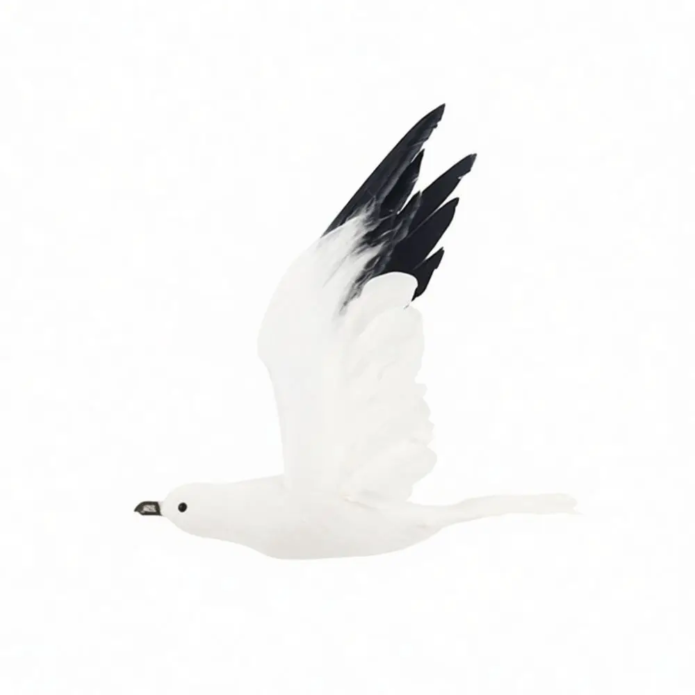 Realistic Seagull Model Feather Animal Figurine Garden Home Ornament Forest Style Festival Party Display Gift