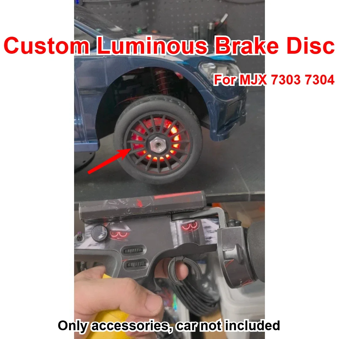 1/7 RC Rally Car Decorative Luminous Brake Disc For MJX 7303 7304 Custom Model Number Decor Modification Upgrade Accessories