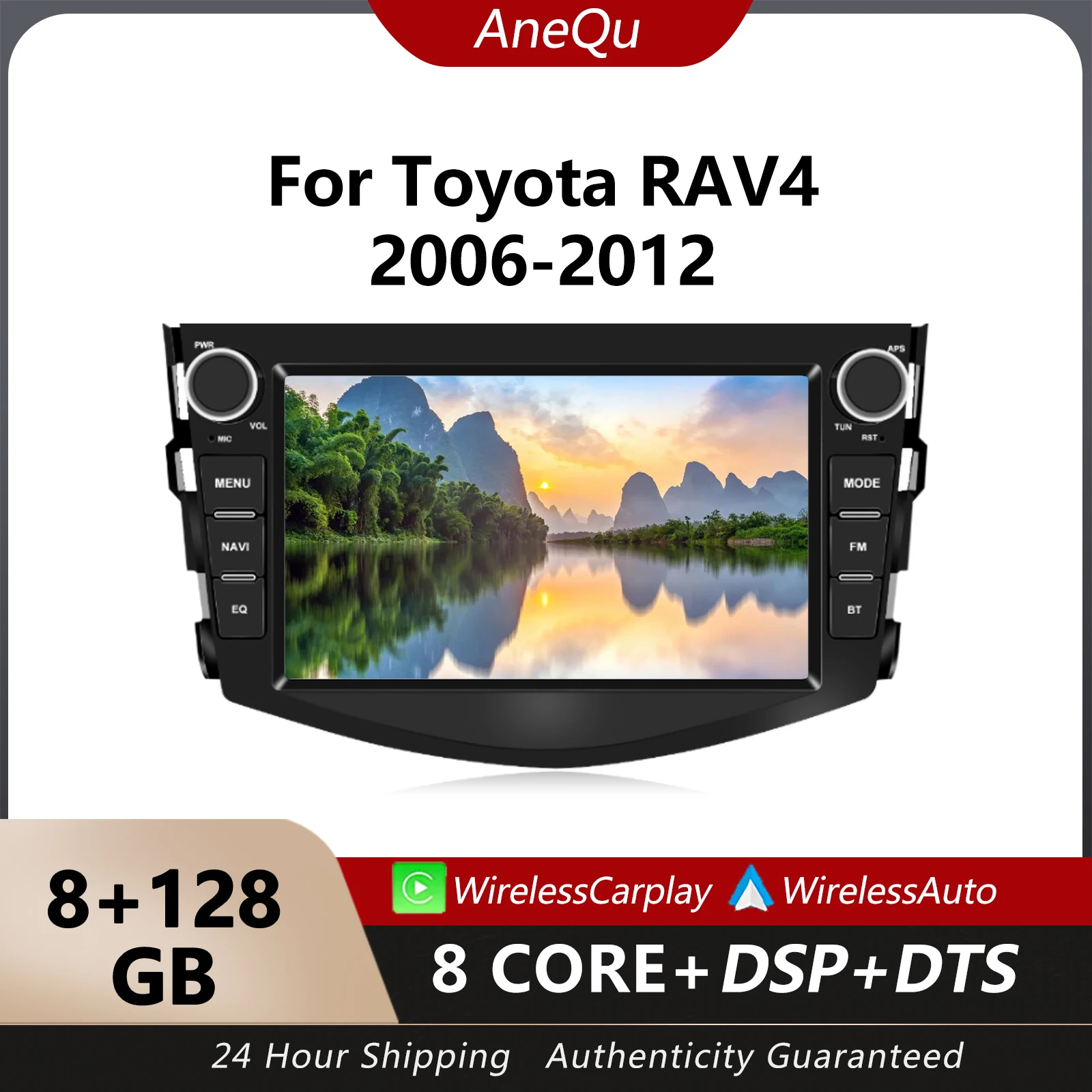 

For Toyota RAV4 (2005-2013) Wireless Carplay HD Touchscreen Car GPS Navigation Radio Stereo System