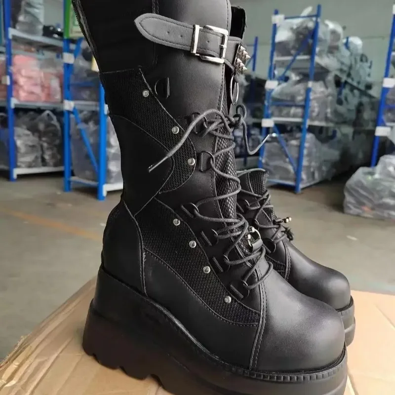 

Women's Punk Style Boots Fashion Women's Platform High Boots Cosplay Gothic High Wedges Women's Platform Boots Botas Para Mujer